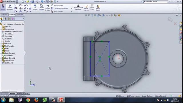 Vẽ 1 chi tiết 3D trên Solidwork 2010 - part 1 смотреть онлайн