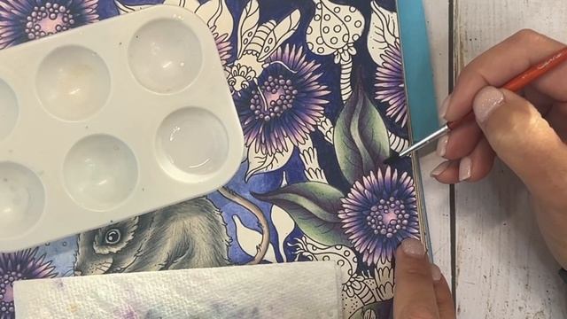 How I use Gamsol Mineral Spirits for blending pencil work in coloring pages | Adult Coloring смотреть онлайн