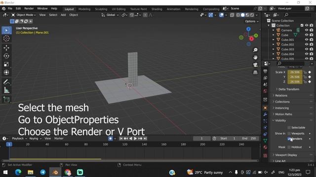 Hiding Object in Viewport/Render | Blender 3D смотреть онлайн