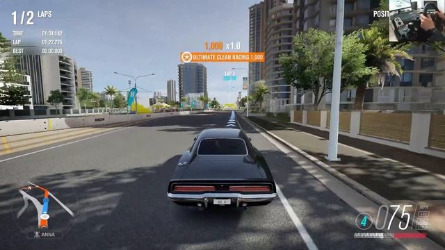Dodge Charger R/T - Three Bridge Circuit - FH3 w/ G27 wheel and webcam смотреть онлайн