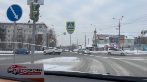 Необычный урок вождения по экзаменационому маршруту ГИБДД 2024г.Город Омск.