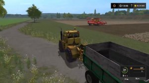Farming Simulator 2017. Карта НОВОСВЕТЛОВКА. Трактор Кировец  К-701. Прицеп ПТС-12.