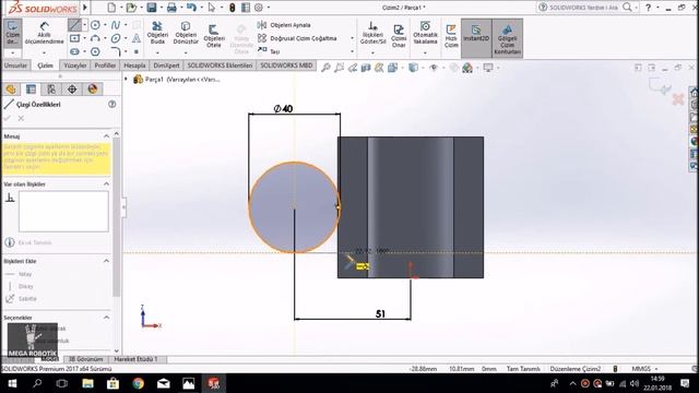 SolidWorks Örnek Çizim / Tasarım #18 смотреть онлайн