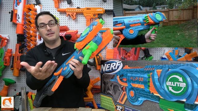REVIEW - Flip-32 Nerf Elite 2.0 FlipShots FPS смотреть онлайн