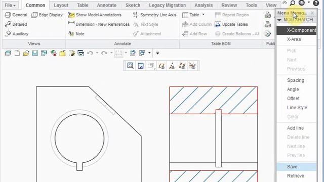 Creating a Section view : PTC Creo смотреть онлайн