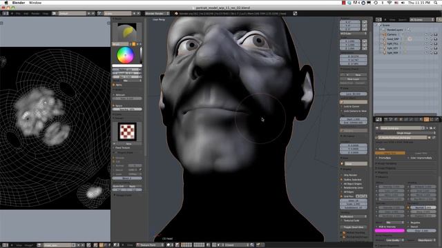 Creating a Realistic Head in Blender - part 05 смотреть онлайн