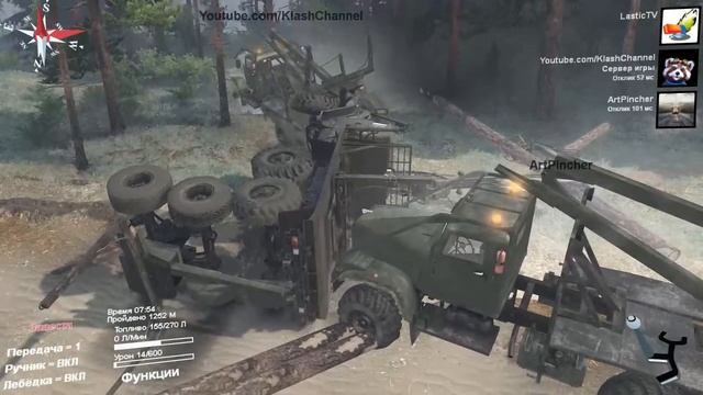 Spintires. совместная игра с Klash и чуток МУЧЕНИЙ смотреть онлайн