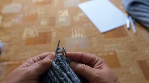 Свитер из фильма "Брат 2"/Мужской свитер спицами/. Как вязать воротник.