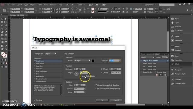 Text effects in InDesign смотреть онлайн