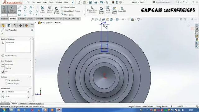 Exercice N°03 Solidworks 3D Cam/Cad works смотреть онлайн