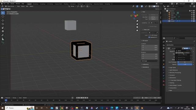 Blender 4.1 Tutorial - How to make an absolute thickness line in Grease Pencil and Line Art смотреть онлайн