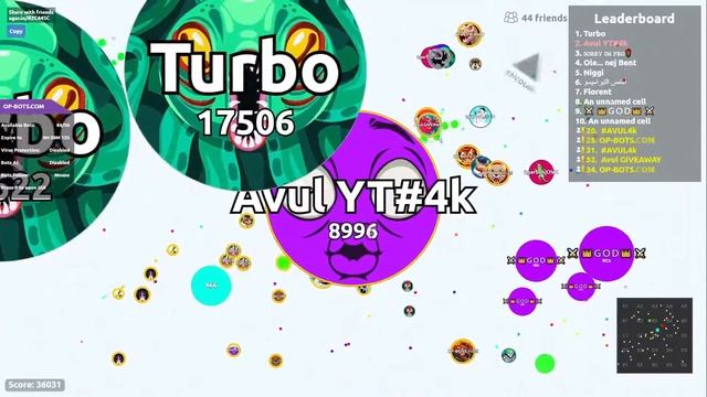 AGAR.IO SERVER TAKEOVER WITH BOTS #308 || OP-BOTS.COM смотреть онлайн
