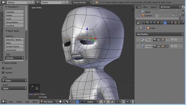 Box modelling a simple character from scratch смотреть онлайн