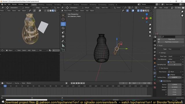 fluid simulation and product visualization in blender tutorial смотреть онлайн