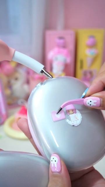 Jookstogo ASMR Decorating My Pink Airpods Max #shorts