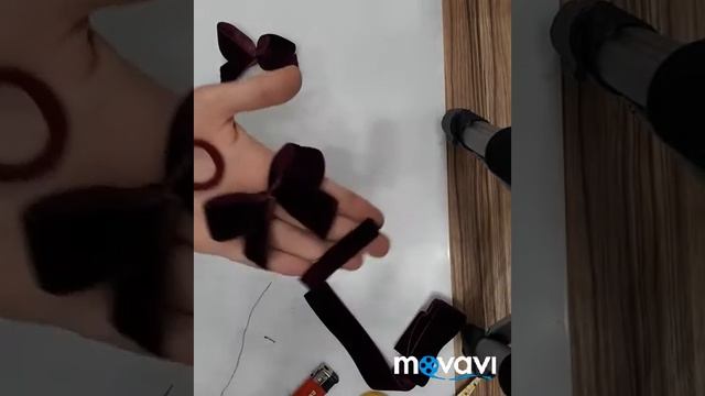 Бантики из бархатных лент