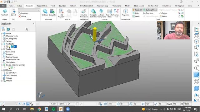Autodesk Powermill 2022 Offset Flat Finishing | Powermill 2022 tutorial | Powermill 2022 finishing смотреть онлайн