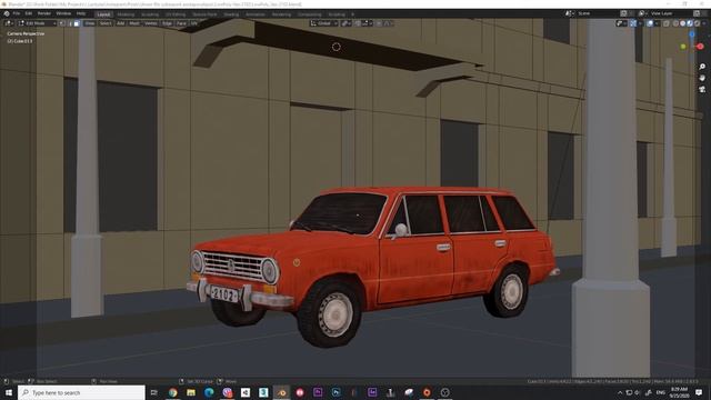 Low Poly Car - VAZ 2102 creating process смотреть онлайн