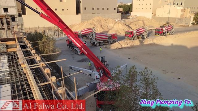 Pouring 200 cubic meter Slab || Putzmeister || Al Falwa Ready Mix Concrete смотреть онлайн