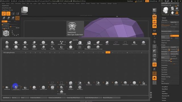 04. Retopologizing a face with the topology brush смотреть онлайн