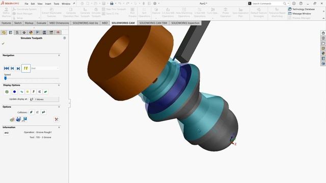 CNC TURNING OPERATION AND G AND M CODE GENERATION IN SOLIDWORKS смотреть онлайн