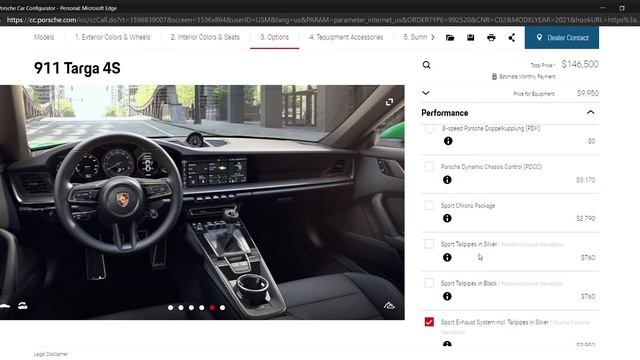 Porsche 911 4S Configuration смотреть онлайн