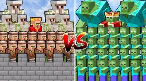 АРМИЯ ЗОМБИ против ЗАМКА ДЕРЕВЕНСКОГО ЖИТЕЛЯ | Майнкрафт битва мобов моды майнкрафт