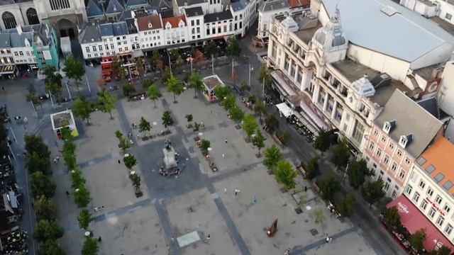 Antwerp sunset from drone смотреть онлайн