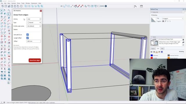 Steel Constuction SketchUp Extension: MetalFab