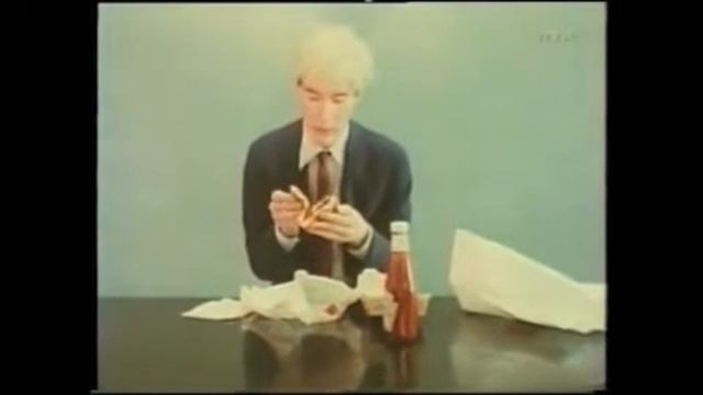 Andy Warhol Eats A Hamburger