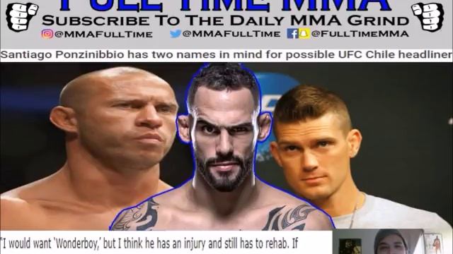 SANTIAGO PONZINIBBIO HAS WANTS TO FIGHT 'WONDERBOY' THOMPSON OR 'COWBOY' CERRONE AT UFC CHILE смотреть онлайн