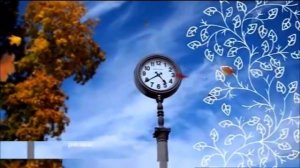 Рекламная заставка (Первый Канал Сентябрь осень вечер листья листопад листья падают)