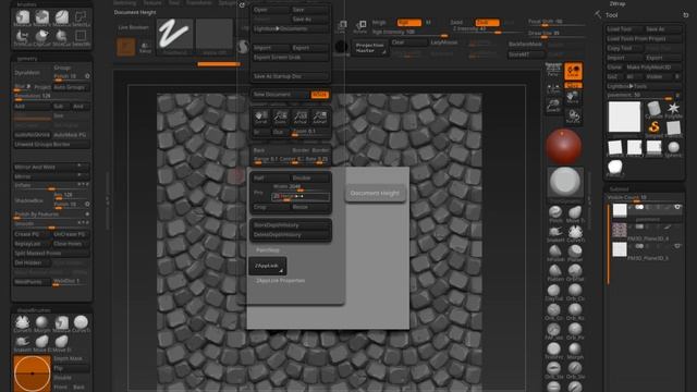 Tileable stylized pavement texture sculpting with heightmaps (Zbrush) смотреть онлайн