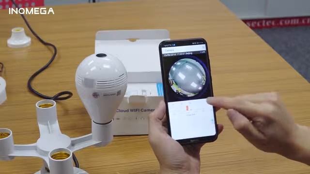 Wireless IP Camera Bulb Lamp Home Security Surveillance 360 Degree