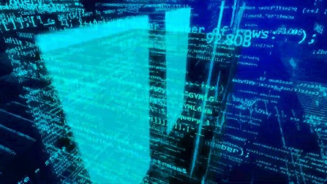 footage free - glowing light blue abstract programming code background on dark software or script d смотреть онлайн