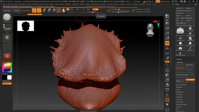 Mushroom Monster Prototype, Turntable Zbrush смотреть онлайн