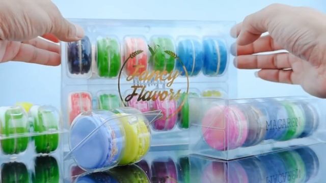 Wholesale Food Grade Transparent Clear PVC PET Plastic Macaron Boxes