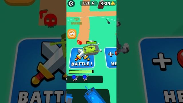 tank commander io: army survival level 6 Gameplay (Android,iOS) walkthrough Solution смотреть онлайн