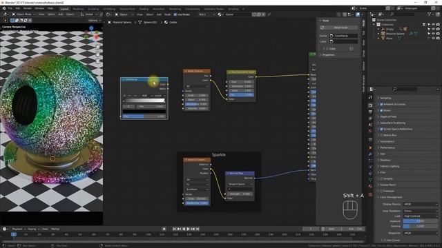 How to make sparkle or glitter paint shader in blender 3.x eevee смотреть онлайн