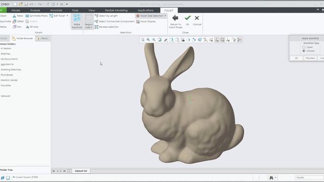 Creo Reverse Engineering Automatic surfacing смотреть онлайн