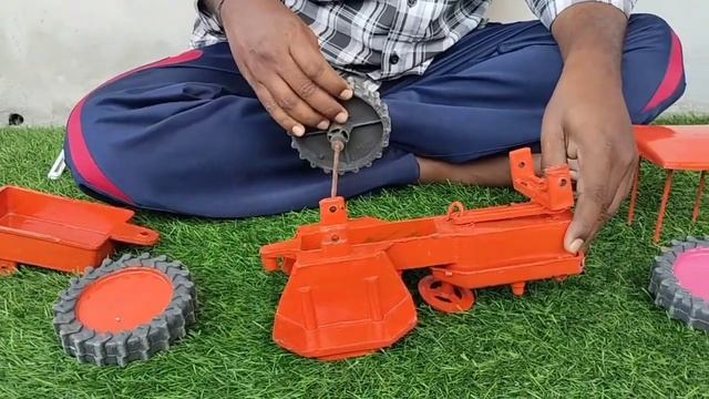 Mini Orange Colour Tractor unboxing and parts fitting tractor video смотреть онлайн