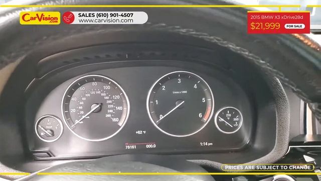 2015 BMW X3 xDrive28d NAVIGATION SUNROOF BACK-UP CAMERA | #Carvision смотреть онлайн