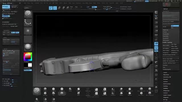 Zbrush Sculpt SciFi Handgun смотреть онлайн