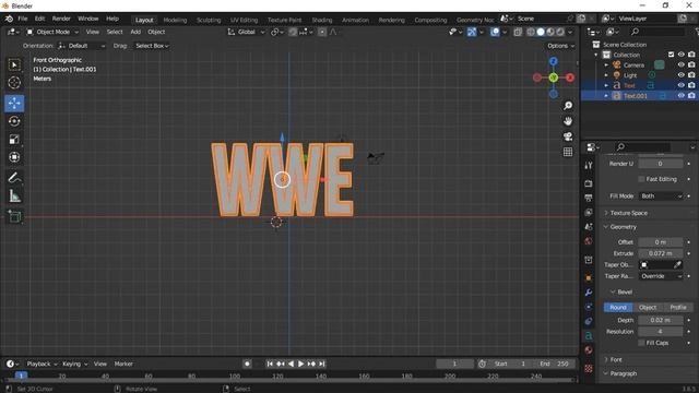 3D Text Design Blender Tutorial смотреть онлайн