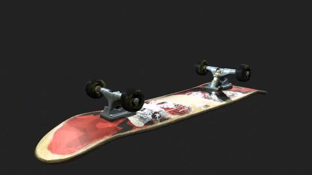 3d skateboard model v2
