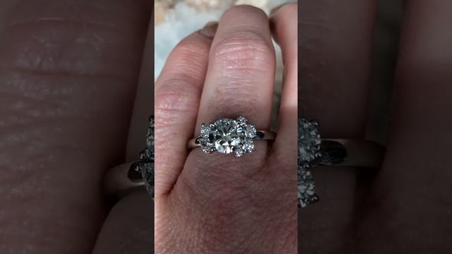 Diamond Cluster Engagement Ring in Platinum | 1.5 Carat Lab Grown Diamond Ring смотреть онлайн