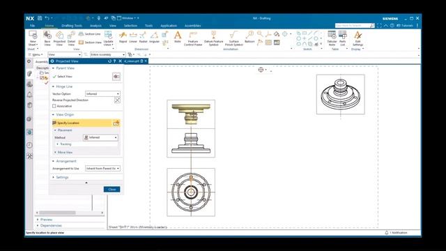 How to Create Projected Views | Siemens NX prior version смотреть онлайн