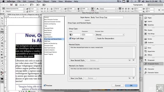 Indesign CS6 0808 Using Styles To Format A Magazine смотреть онлайн