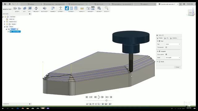 Fusion 360 - Chamfer with a Ball Mill (previously live) смотреть онлайн
