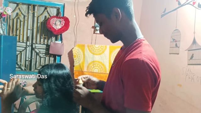 long hair play by male student |Saraswati Das смотреть онлайн